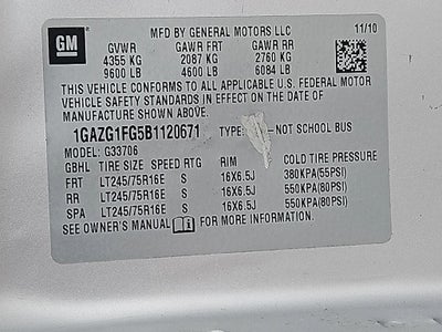 2011 Chevrolet Express 1LT