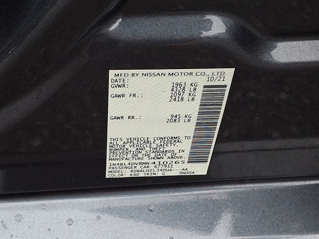 2021 Nissan Altima 2.5 SV