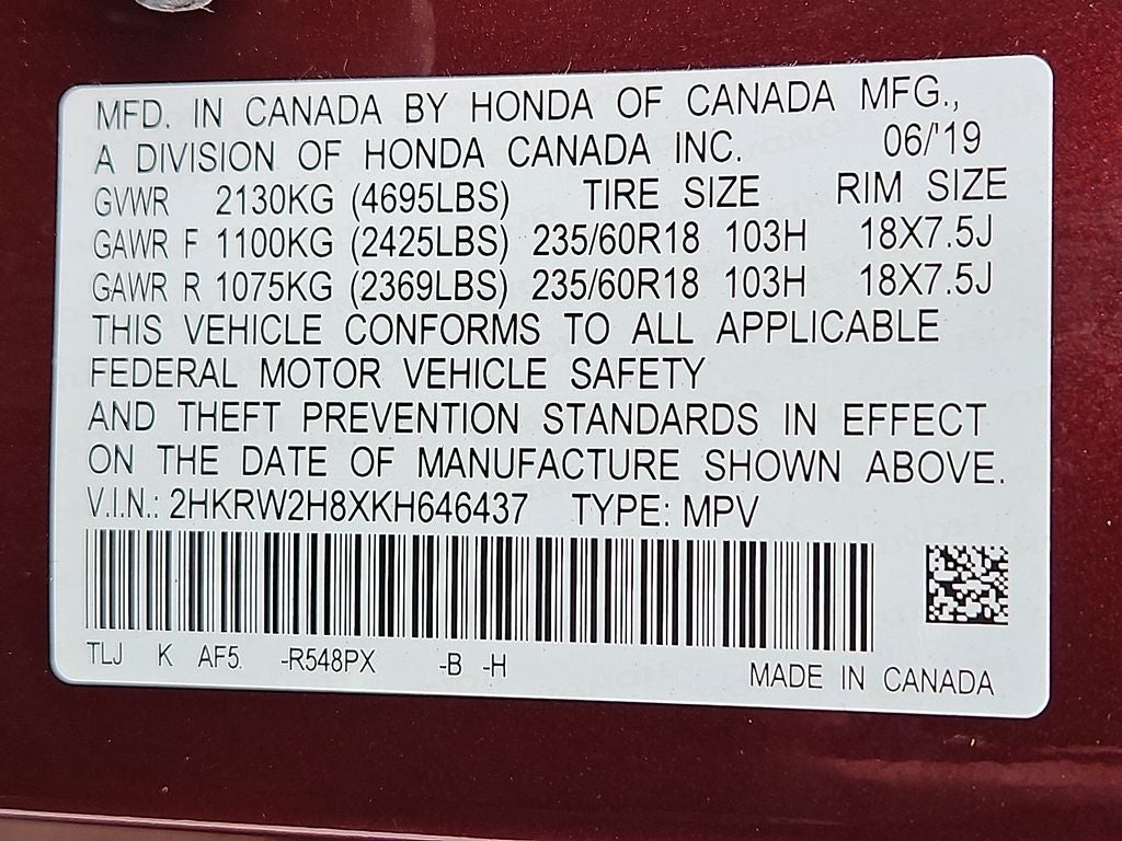 2019 Honda CR-V EX-L