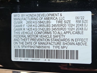 2022 Honda Pilot Special Edition