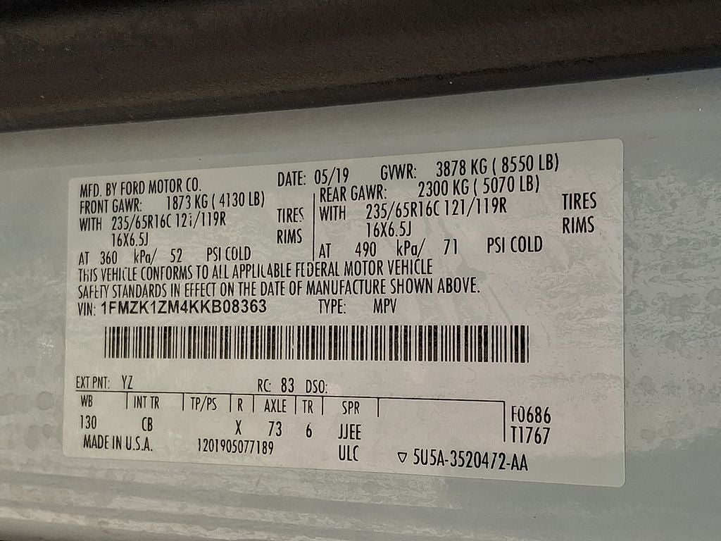 2019 Ford Transit Wagon XL