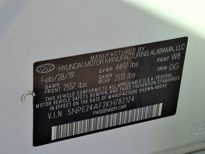 2019 Hyundai Sonata SE