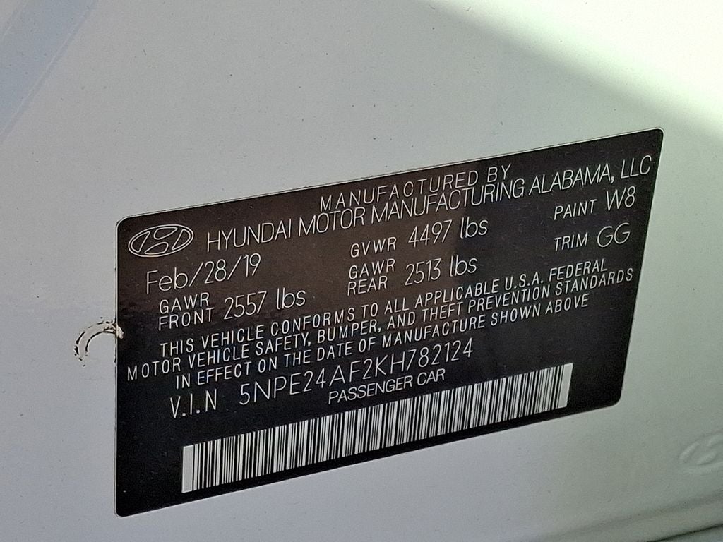 2019 Hyundai Sonata SE