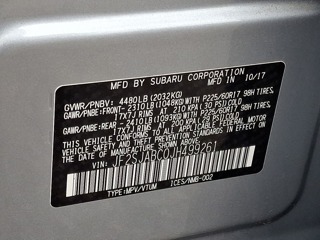 2018 Subaru Forester 2.5i (CVT)