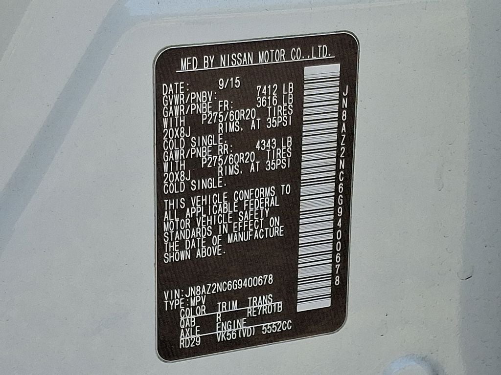 2016 INFINITI QX80 Base