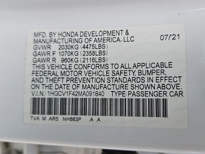 2021 Honda Accord Sport SE