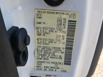 2012 Nissan Frontier S