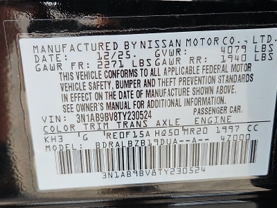 2026 Nissan Sentra S