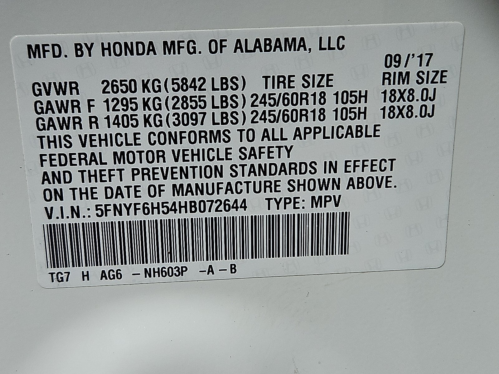 2017 Honda Pilot EX-L