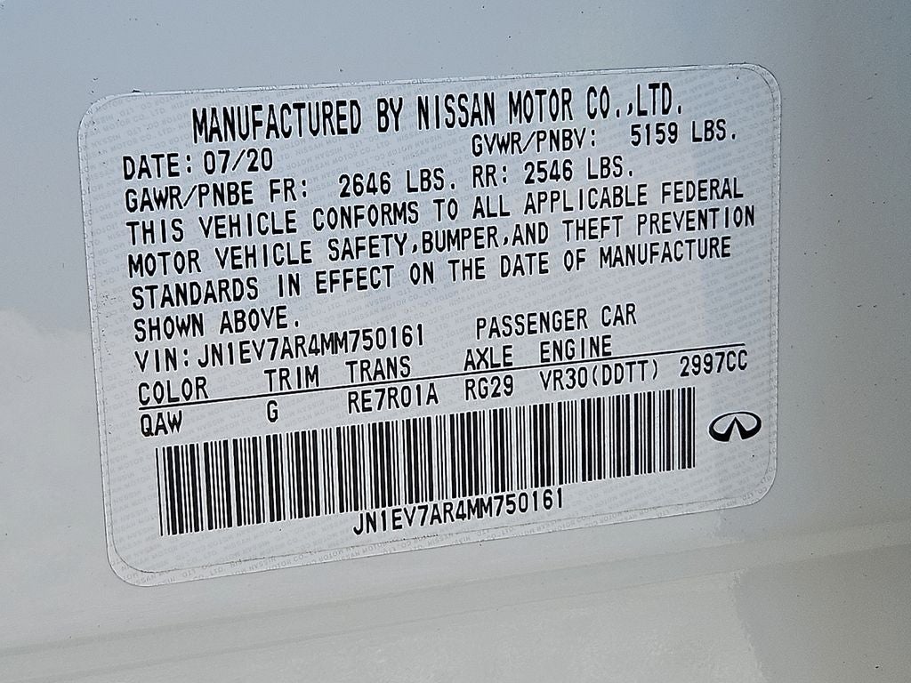 2021 INFINITI Q50 3.0t PURE