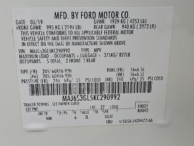 2019 Ford Ecosport SE
