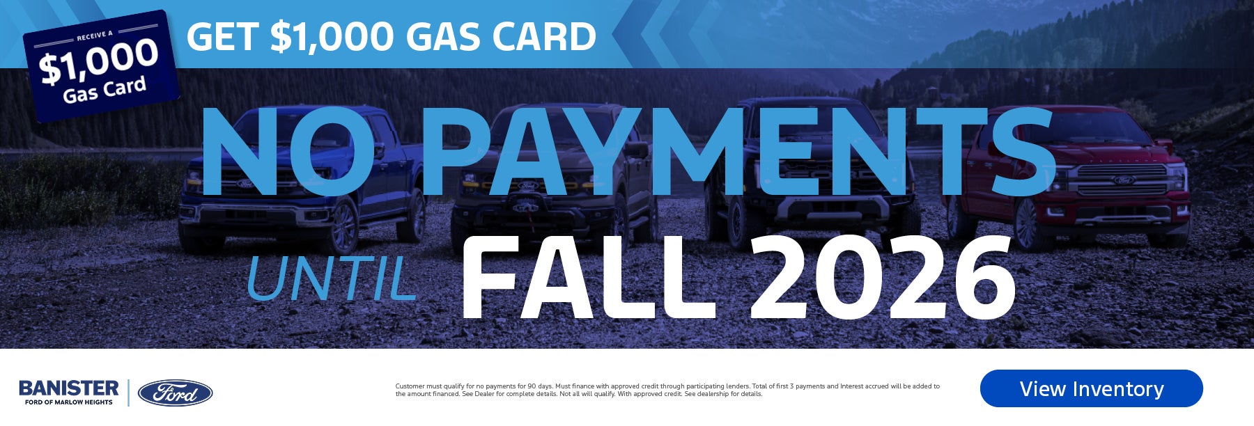 No Payments until Fall 2026				