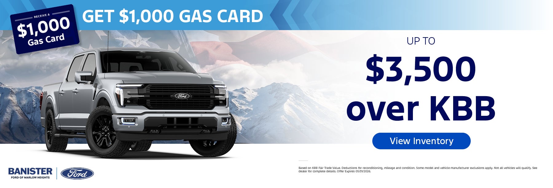 Up to $3,500 over KBB				